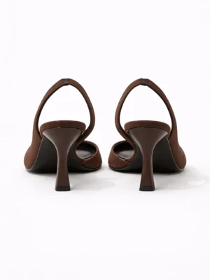 Alternative view of Kadın Küt Burun Topuklu Ayakkabı Noya Acı Kahve