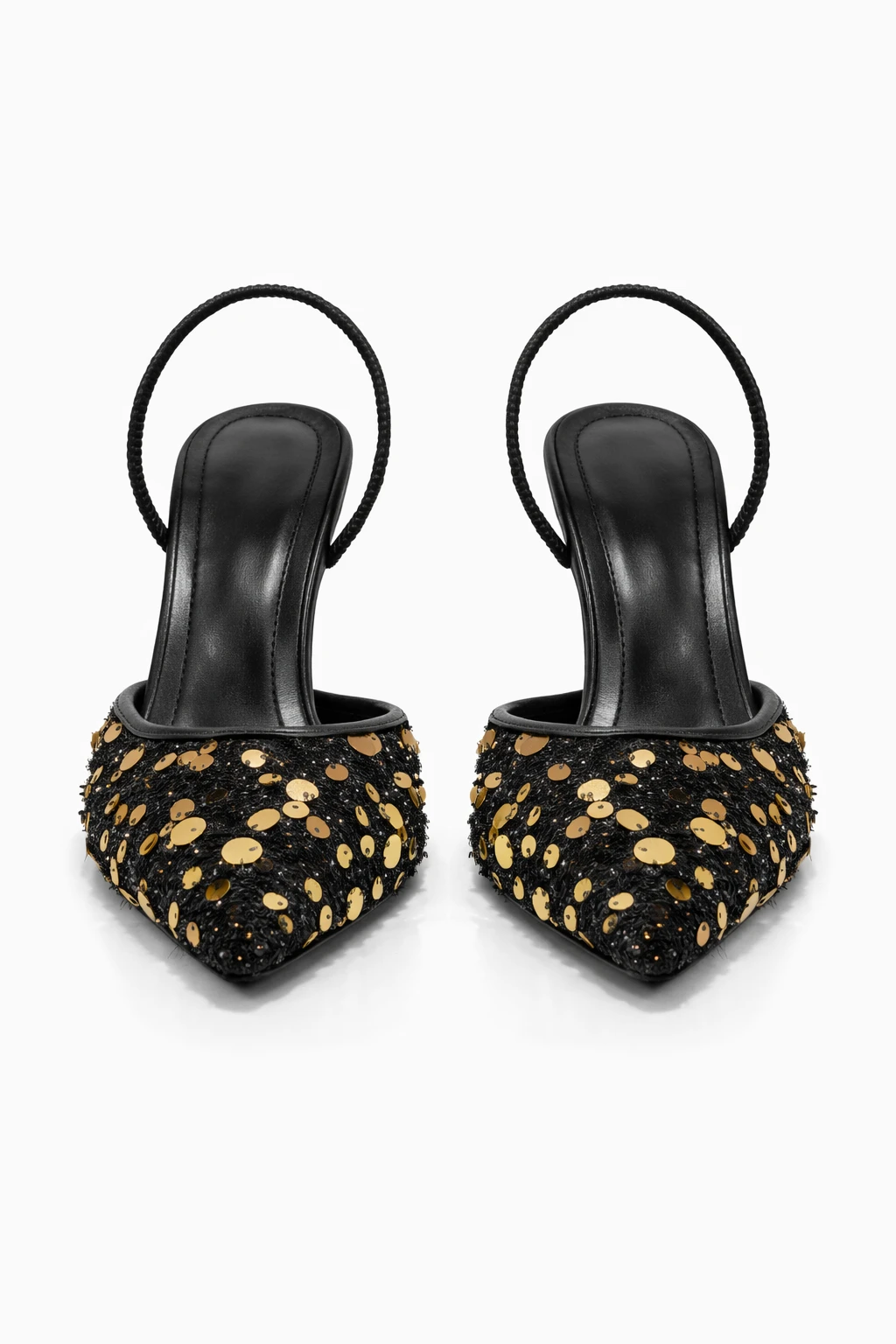 Kadın Stiletto Sivri Burun Topuklu Ayakkabı Sequin Payetli - Görsel 2