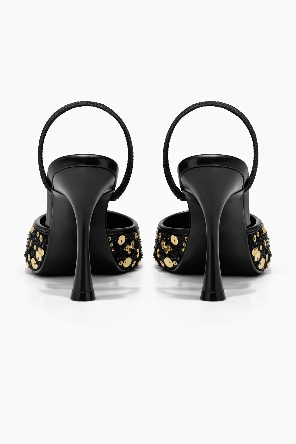 Kadın Stiletto Sivri Burun Topuklu Ayakkabı Sequin Payetli - Görsel 3