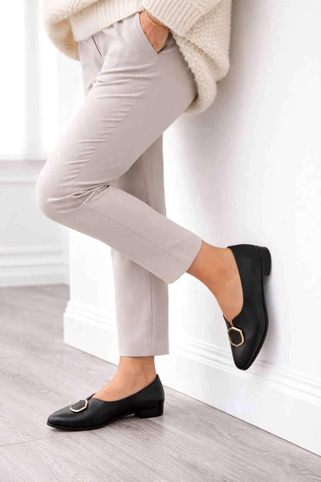 Kadın Babet Ayakkabı Tony Hakiki Deri Siyah - Görsel 2