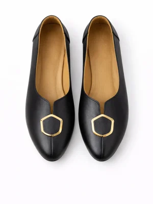 Kadın Babet Ayakkabı Tony Hakiki Deri Siyah