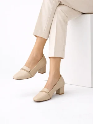 Kadın Topuklu Ayakkabı Doren Ten Rengi