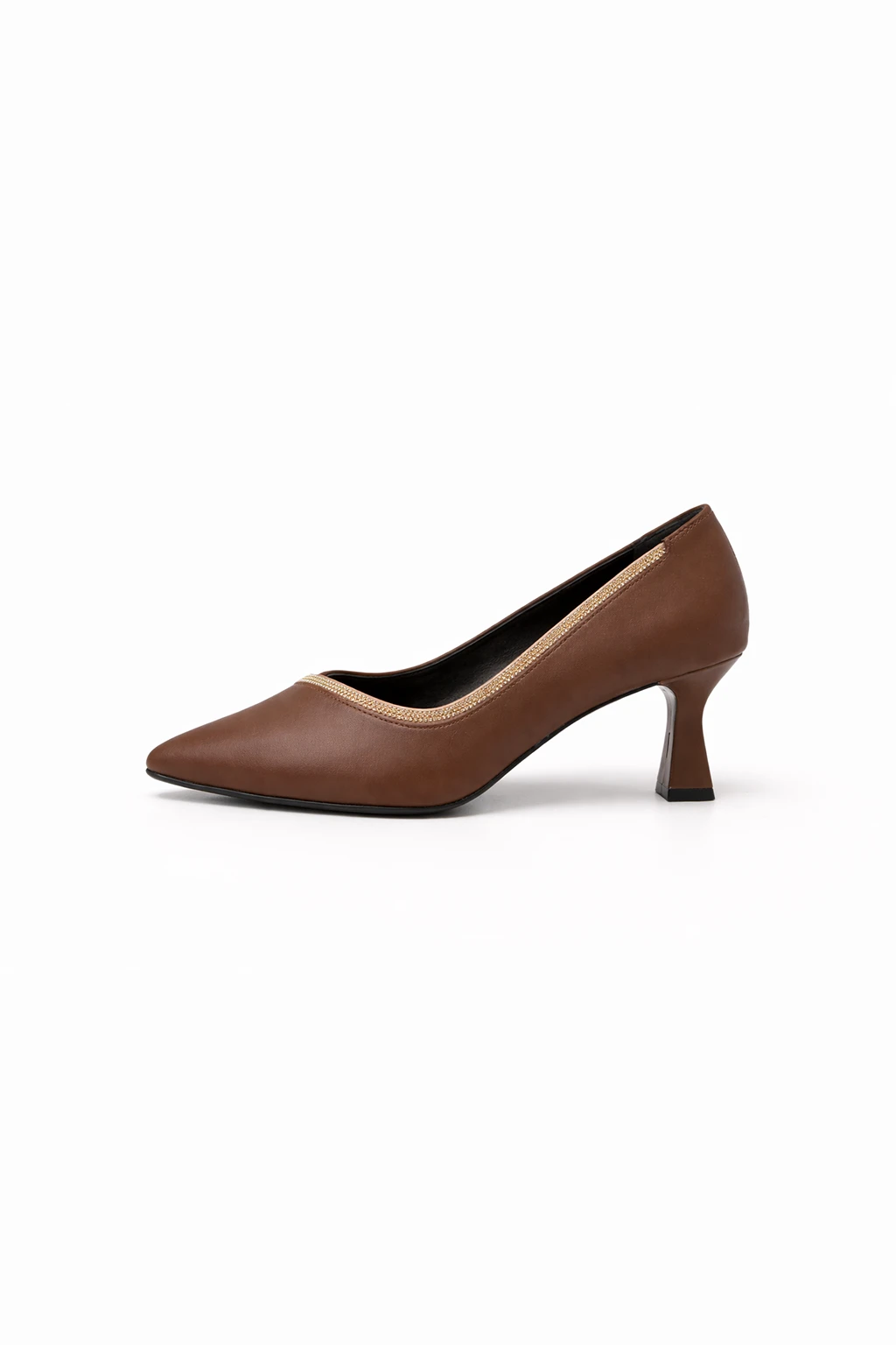 Kadın Stiletto Sivri Burun Topuklu Ayakkabı Elva Kahverengi - Görsel 2