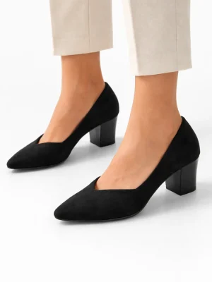 Kadın Stiletto Topuklu Ayakkabı Carla Siyah Kumaş