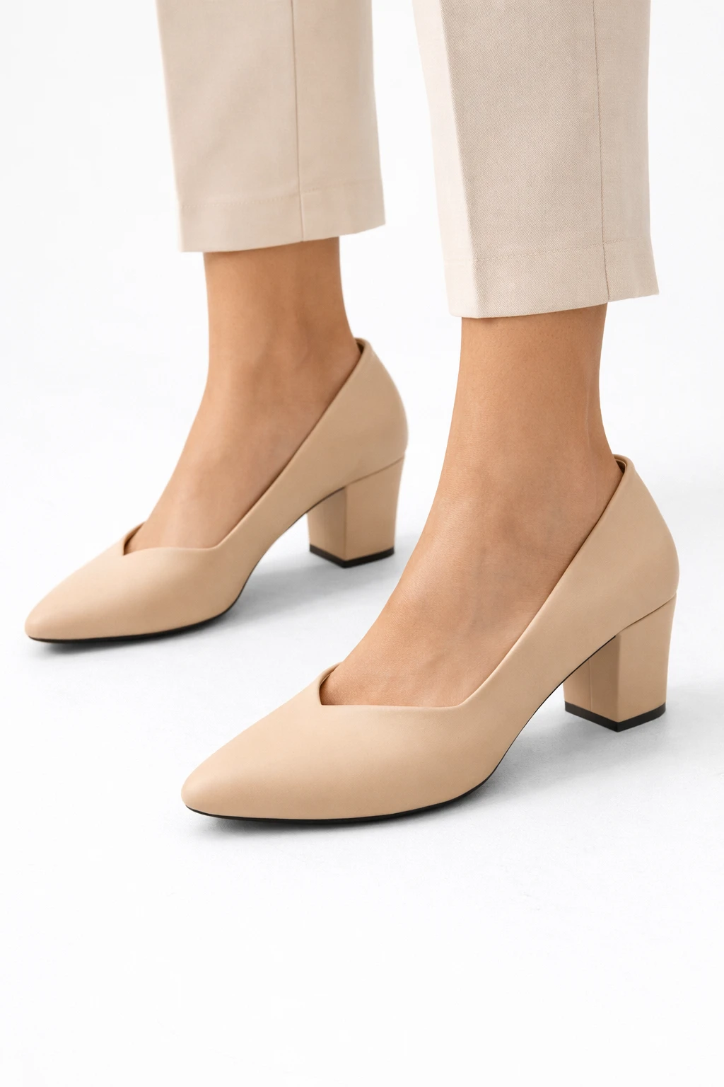 Kadın Stiletto Topuklu Ayakkabı Carla Ten Rengi - Görsel 2