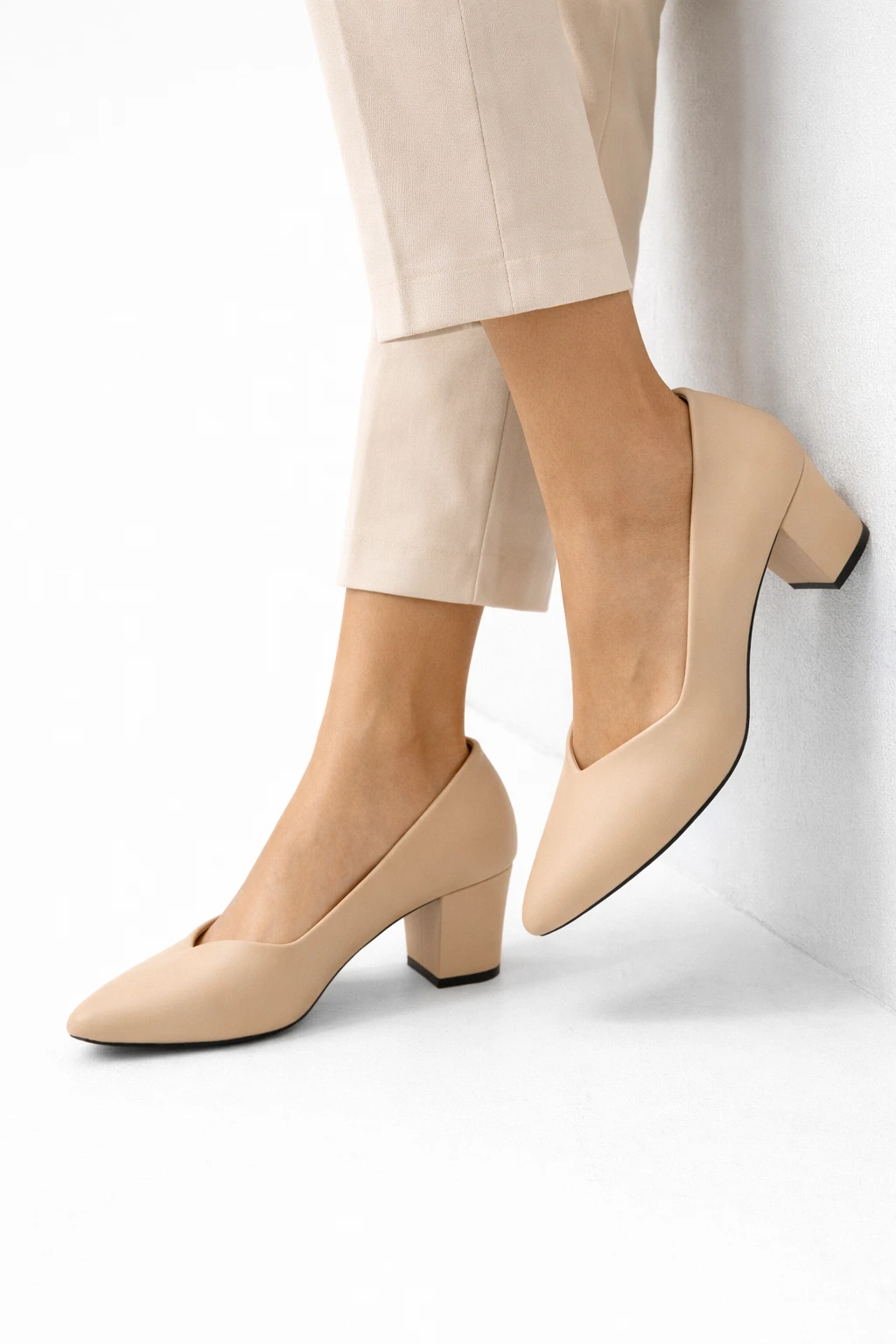 Kadın Stiletto Topuklu Ayakkabı Carla Ten Rengi