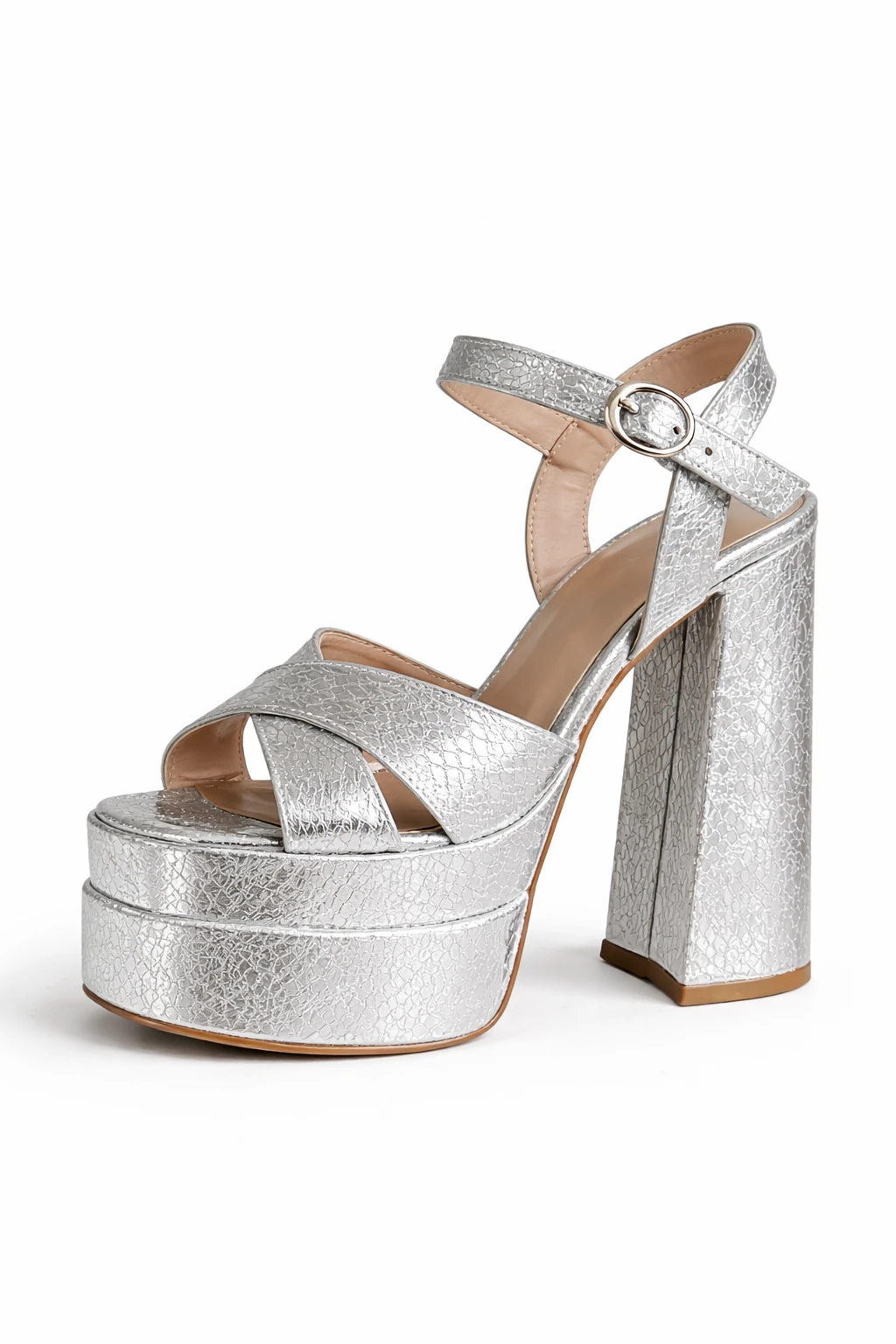Kadın Platform Topuklu Ayakkabı Night Lame - Görsel 5
