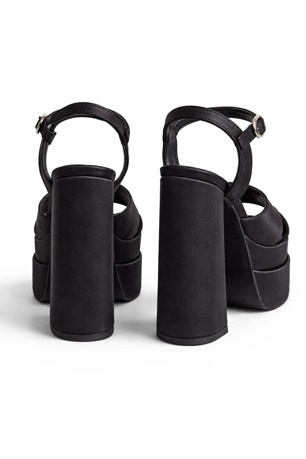 Kadın Platform Topuklu Ayakkabı Night Siyah Saten - Görsel 3