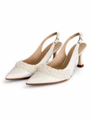 Alternative view of Kadın Stiletto Sivri Burun Topuklu Ayakkabı Pearl Beyaz