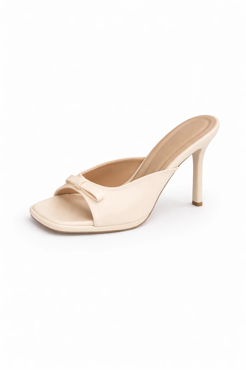 Kadın Terlik Delina Krem Kumaş - Görsel 2