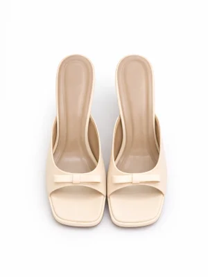 Kadın Terlik Point Krem Kumaş