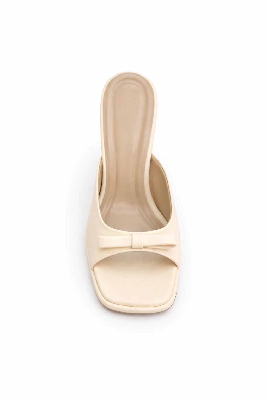 Kadın Terlik Delina Krem Kumaş - Görsel 3