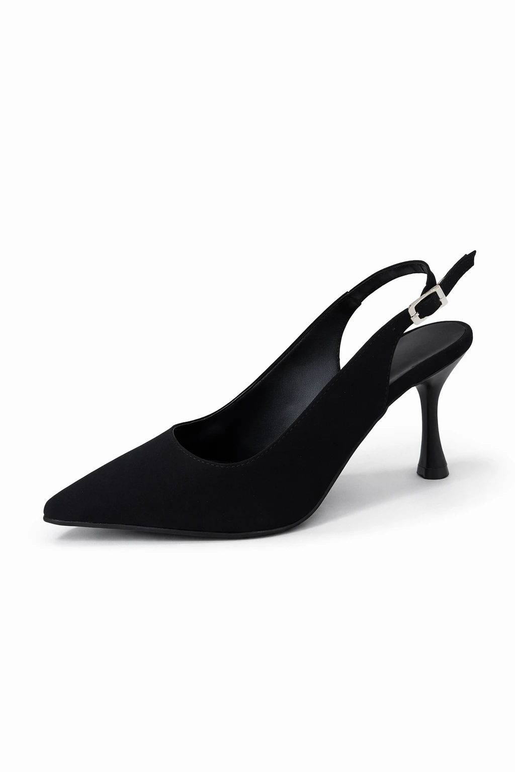 Kadın Stiletto Sivri Burun Topuklu Ayakkabı Jessy Siyah Kumaş - Görsel 4